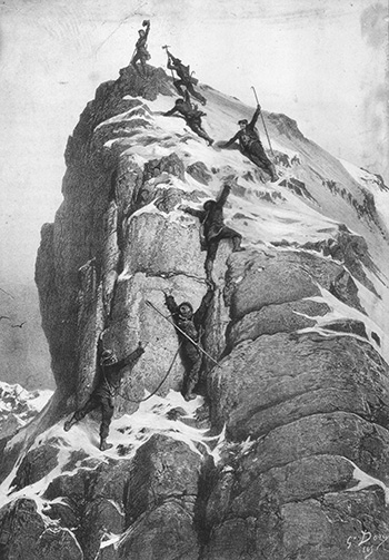 The first ascent of the Matterhorn by Gustave Doré